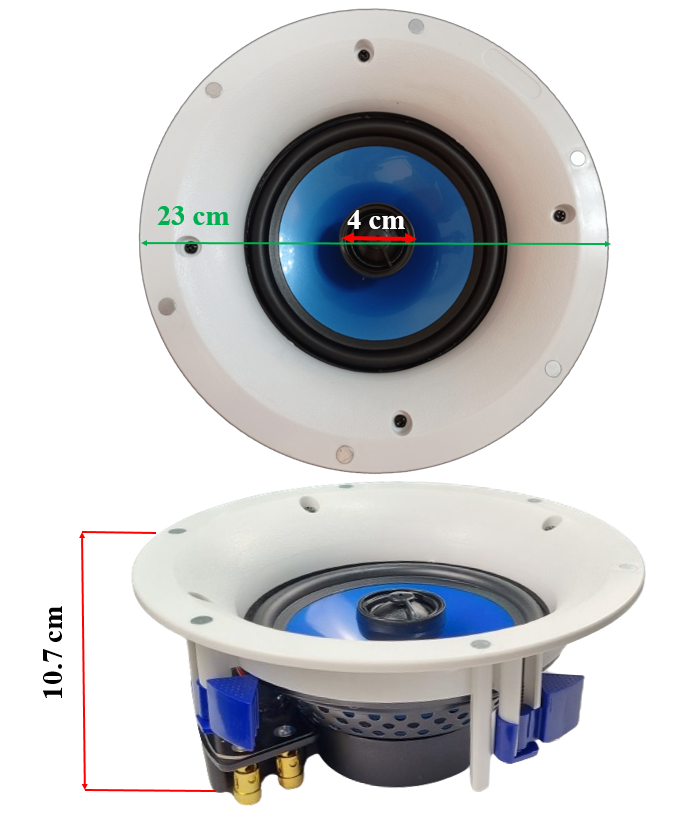 ابعاد اسپیکر سقفی 100 وات fg-618