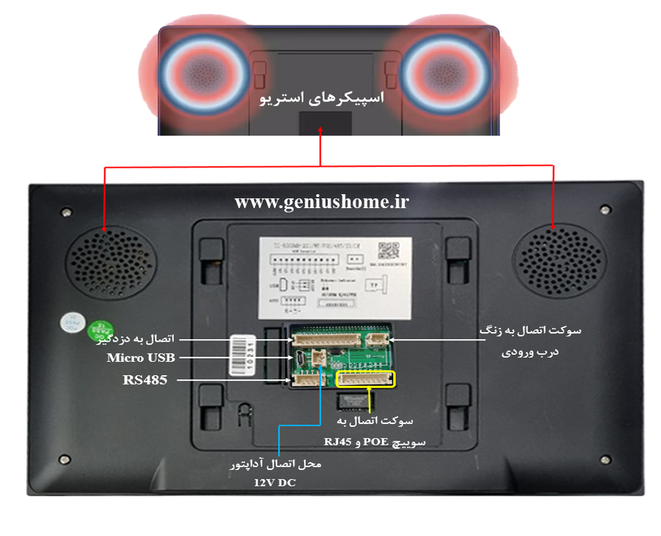 اجزای تاچ پنل هوشمند اندرویدی تویا