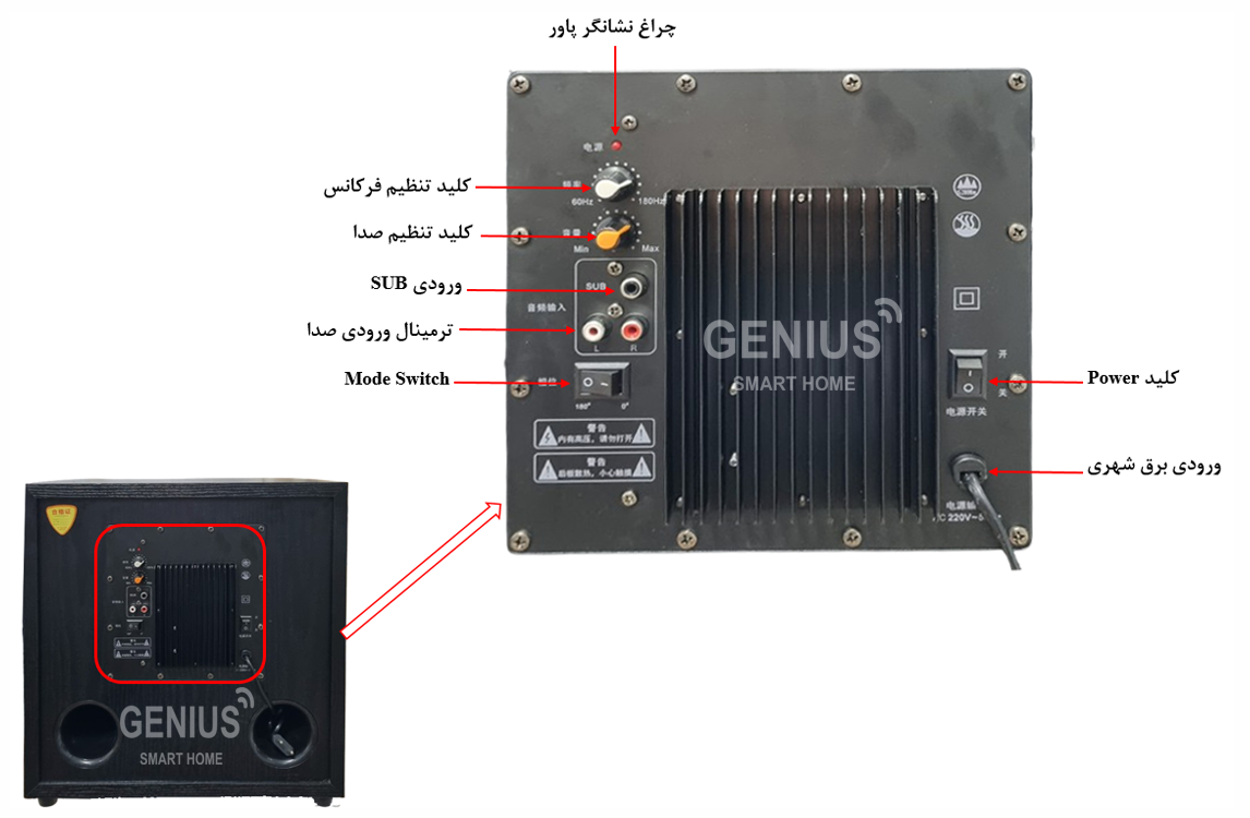 اجزای ساب ووفر 12 اینچ