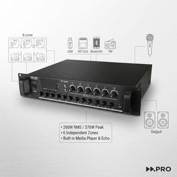 آمپلی فایر ولتی اهمی مدل MPRO PV-6260
